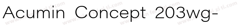 Acumin Concept 203wg字体转换
